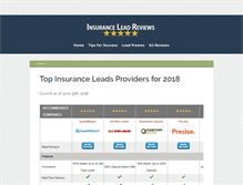 Tablet Screenshot of insuranceleadreviews.com